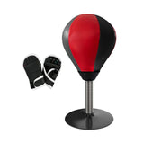 Maxbell Speed Ball Desktop Punching Bag Boxing Muay thai Punch Ball Boxing Ball Red Black and Gloves