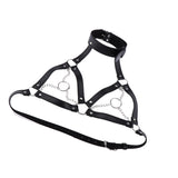 Maxbell Sexy Black Leather Cage Bra Body Harness Bralette Strap Costume Lingerie
