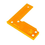 Maxbell Right Angle Ruler High Precision Professional 90 Degree Ruler L Shaped Square Ruler Orange 150mm