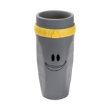 Maxbell Coverless Twist Cup Portable with Stainless Steel Straw Insulated Coffee Cup Gray Smile
