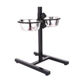 Maxbell Adjustable Elevated Pet Bowls Feeder Cats Kitten Raised Water and Food Bowls 23cmx7cm