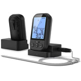 Max Digital Cooking Probe Thermometer and Timer for Cooking BBQ Black