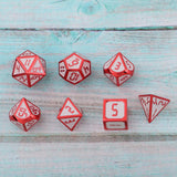 Max 7pcs Alloy Polyhedral Dices Set for Dungeons & Dragons Table Game Supplies A