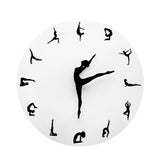 Max Yoga Dancing Wall Clocks Creative Watch Home Decor Record Time yoga