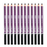 Max 12pcs Waterproof No Smudging Eyebrow Makeup Pencil with Comb Set Black