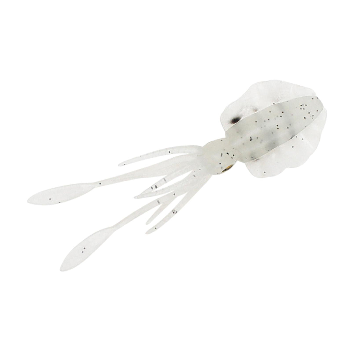Maxbell Soft Fishing Lure Artificial Durable Fishing Tackle Vivid Elastic Squid Bait White Luminous