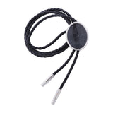 Maxbell Cowgirl Bolo Tie Necktie Adjustable with Pendant for Hoodies Anniversary Black Stripes