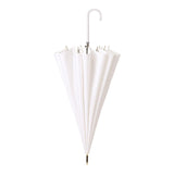 Maxbell Long Handle Umbrella Rain Umbrellas Travel Umbrella Lightweight for Climbing White