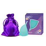 Maxbell Menstrual Cup Reusable Tampon and Pad Soft for Beginners Teen Blue L