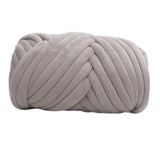 Maxbell 1kg Velvet Chunky Yarn Arm Knitting Rug Making Hand Knit Pet Bed Crocheting Light Gray