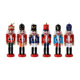 Maxbell 6Pcs 13cm Nutcracker Figures Nutcracker Model for Party Bedroom Decoration