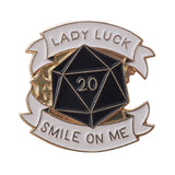 Maxbell Lady Luck Smiles On ME Brooch Pin Bag Badge Shirt Clothes Decor Style B