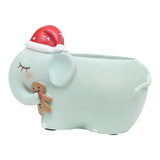 Maxbell Resin Garden Flower Pots Christmas Flower Vase Ornament for Tabletop Elephant