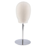 Max Maxb Adjustable Linen Cover Mannequin Head Hat Stand Display Rack Wig Holder White