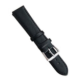 Max Soft Leather Watchband Women Men Quick Release Wrist Watch Strap Black 18mm