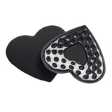 Maxbell 2Pcs 1 Pair Breast Covers Silicone Adhesive Women Men Evening Dress Black Heart