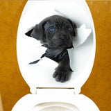 Max Maxb Creative 3D Toilet Stickers Bathroom Decorative Decals Cute Dog