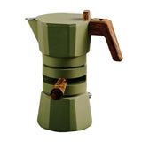 Maxbell Stovetop Coffee Maker Aluminum Latte Maker for Office Camping Green