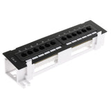 Max 12-Port Cat5e/6 Unshielded Wallmount Network Patch Panel 10inch