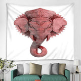 Max 3D Animal Wall Decor Tapestry Hanging Backdrop for Bedroom Living Room Dorm S Pink Elephant