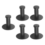 Maxbell 5Pcs Heavy Duty Wall Hooks No Drilling Reusable for Bedroom Living Room black
