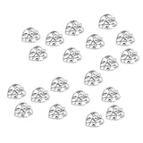 Maxbell 20 Pieces Antique Filigree Hollow Heart Charms DIY Crafts Antique Silver