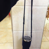 Maxbell Hands free Carrier Tote Shoulder Strap for Tumbler Water Bottle Sleeve Black