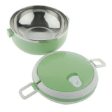 Max Student Stainless Steel Thermal Lunch Box Portable Tiffin Bento Box Green