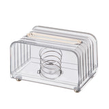 Maxbell Tissue Box Cover Rectangular Modern Tissue Storage Case for Countertop Decor Clear