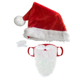 Maxbell Santa Claus Mask Hat Eyebrow Reusable Classic for Women Men Decorations Xmas