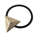 Maxbell Fashion Elastic Hair Band Rope Hair Accessories with Triangle Decor Golden