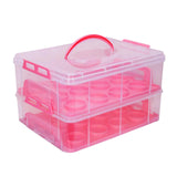 Maxbell Cupcake Storage Containers with Lid Portable for Cheesecakes Baked Treats pink