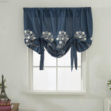 Max Floral Pattern Short Roman Door Window Curtain Sheer Drape Voile F