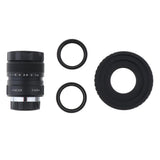 Max 25mm f1.4 CCTV Lens+C Mount Adapter+2 Macro Rings for Fuji FX Camera Black