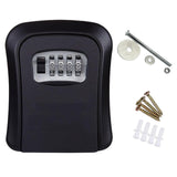 Maxbell Outdoor Key Storage Lock Box Organizer Wall Mount for Company Store black