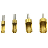 Maxbell 4pcs / set 1/4'' Shank Titanium Drill Plug Cutter Drill Bit Bored Hole Wood Tenon Drill Hole Saw Woodworking Tool 6mm 8mm 13mm 16mm