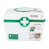 Maxbell 2 Tiers Medical Box First Aid Box Case Organizer for Hiking Office Sports Small Green