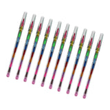 Maxbell 10x Rainbow Stacking Crayons Educational Toy Smooth for Drawing Kids Gift
