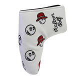 Maxbell Golf Club Covers Golf Putter Head Protector Universal Golf Putter Head Cover White Red