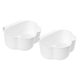 Maxbell Creative Mini Hang Garbage Can Wall Mounted Durable for Cabinet Door Car white
