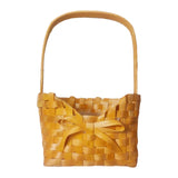 Maxbell Flower Storage Basket Romantic Wood Storage Basket for Wedding Party Bedroom