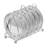 Maxbell Dish Rack Cocktail Metal Coaster Non Mat for Countertop RV Cupboard Silver