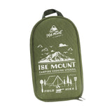 Maxbell Camping Utensils Storage Bag Elastic Straps for Cutlery Set Travel with Pattern Green