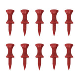 Maxbell 10pcs Golf Tees Plastic Golf Nail Limit Pin Outdoor Sport Supply 37mm Red