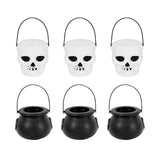Maxbell 6x Halloween Candy Bucket Jar Props Holder Party Decoration Kids Toy witch horror bucket