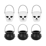 Maxbell 6x Halloween Candy Bucket Jar Props Holder Party Decoration Kids Toy witch horror bucket