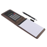 Max A7 Leather Waterproof Hardcover Notes Book with Calculator+Ballpen Champagne