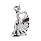 Maxbell Home Decor Showpieces Female Dancing Sculpture for Anniversary Gifts Bedroom Argent