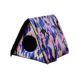 Maxbell Warm Stray Cats Shelter Waterproof Cat House Semi Enclosed Durable Accessory L