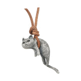 Maxbell Cat Pendant Necklace Long Chain Necklace Ornament Exquisite for Gifts Men